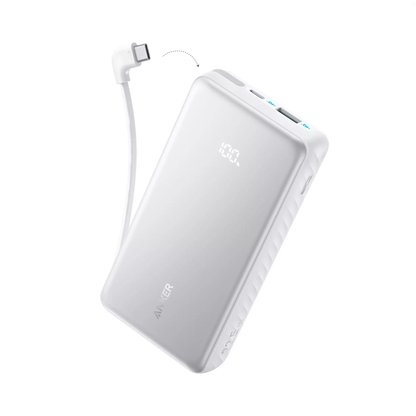 Externt batteri Anker Zolo, 20000mAh, 22.5W, QC + PD, 1 x USB-A - 2 x USB-C, Vit A110EH21