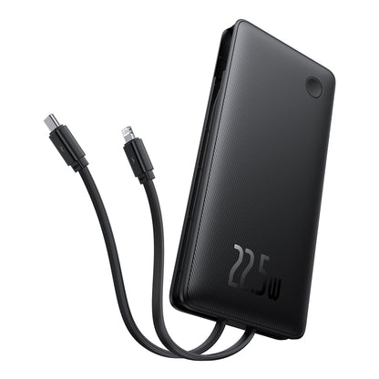 Extern batteri Baseus Airpow Lite, 10000mAh, 22.5W, QC + PD, 1 x Lightning - 1 x USB-A - 2 x USB-C, Svart P10067501123-00