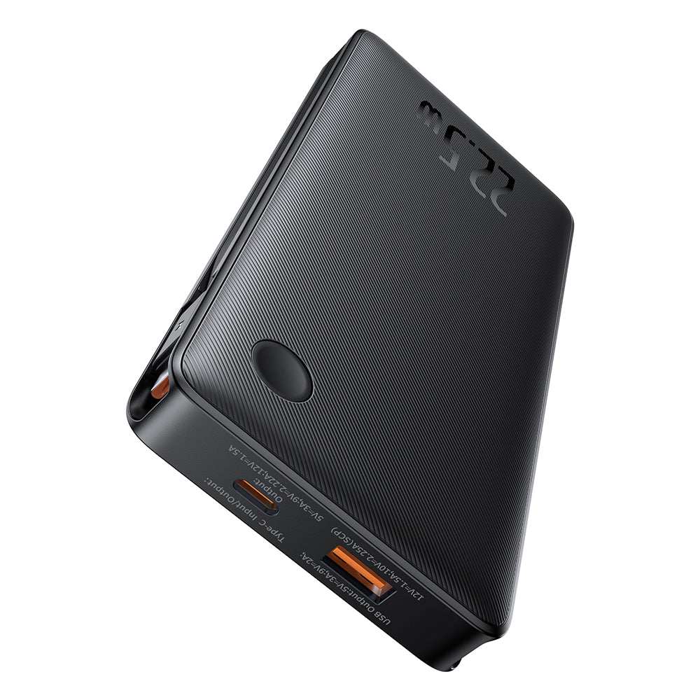 Extern batteri Baseus Airpow Lite, 10000mAh, 22.5W, QC + PD, 1 x Lightning - 1 x USB-A - 2 x USB-C, Svart P10067501123-00