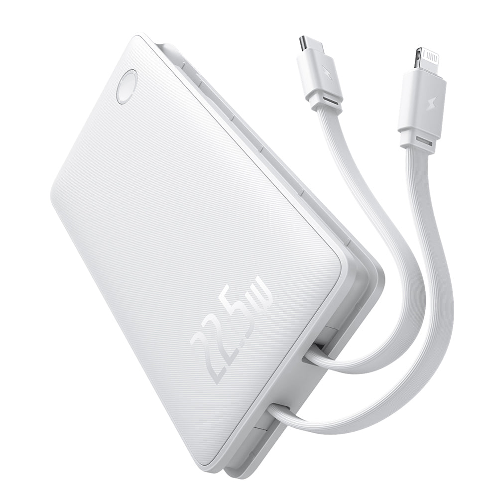 Extern batteri Baseus Airpow Lite, 10000mAh, 22.5W, QC + PD, 1 x Lightning - 1 x USB-A - 2 x USB-C, Vit P10067501213-00