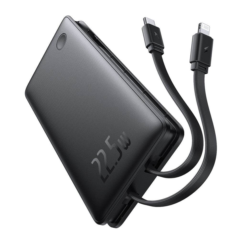 Extern batteri Baseus Airpow Lite, 10000mAh, 22.5W, QC + PD, 1 x Lightning - 1 x USB-A - 2 x USB-C, Svart P10067501123-00