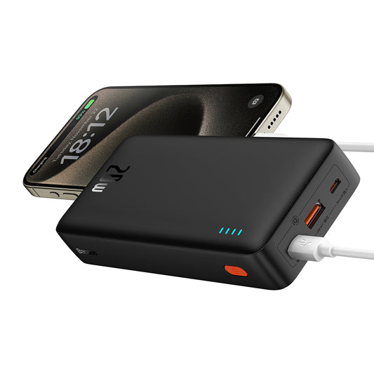 Extern batteri Baseus Airpow, 20000mAh, 20W, QC + PD, 1 x USB-A - 1 x USB-C, Svart P10022804113-00