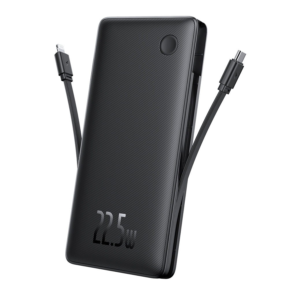 Extern batteri Baseus Airpow Lite, 10000mAh, 22.5W, QC + PD, 1 x Lightning - 1 x USB-A - 2 x USB-C, Svart P10067501123-00