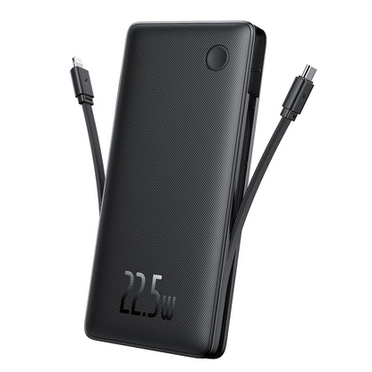 Extern batteri Baseus Airpow Lite, 10000mAh, 22.5W, QC + PD, 1 x Lightning - 1 x USB-A - 2 x USB-C, Svart P10067501123-00