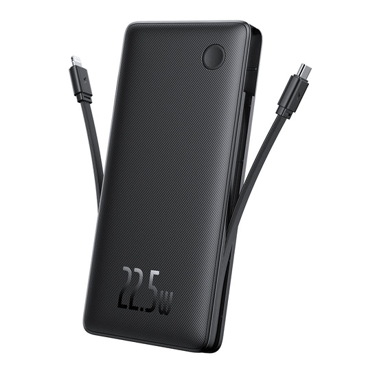 Extern batteri Baseus Airpow Lite, 10000mAh, 22.5W, QC + PD, 1 x Lightning - 1 x USB-A - 2 x USB-C, Svart P10067501123-00