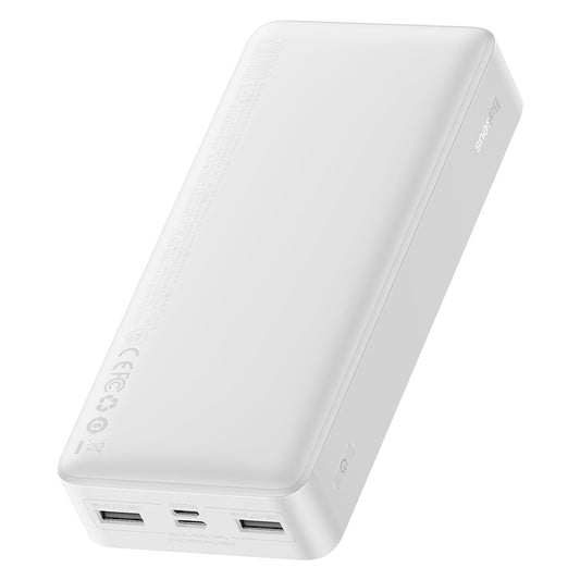 Extern batteri Baseus Bipow, 20000mAh, 15W, 1 x USB-C - 2 x USB-A, Vit PPBD050102
