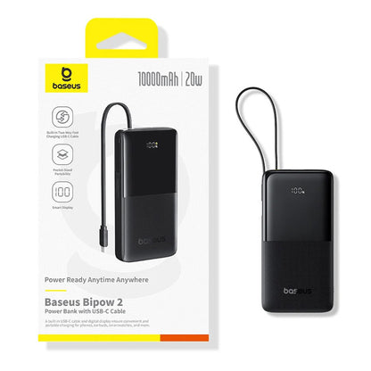 Extern batteri Baseus Bipow 2, 20000mAh, 20W, QC + PD, 1 x USB-A - 2 x USB-C, Svart P10077101113-01
