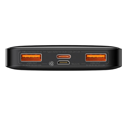 Extern batteri Baseus Bipow, 10000mAh, 20W, QC + PD, 1 x USB-C - 2 x USB-A, Svart PPBD050301