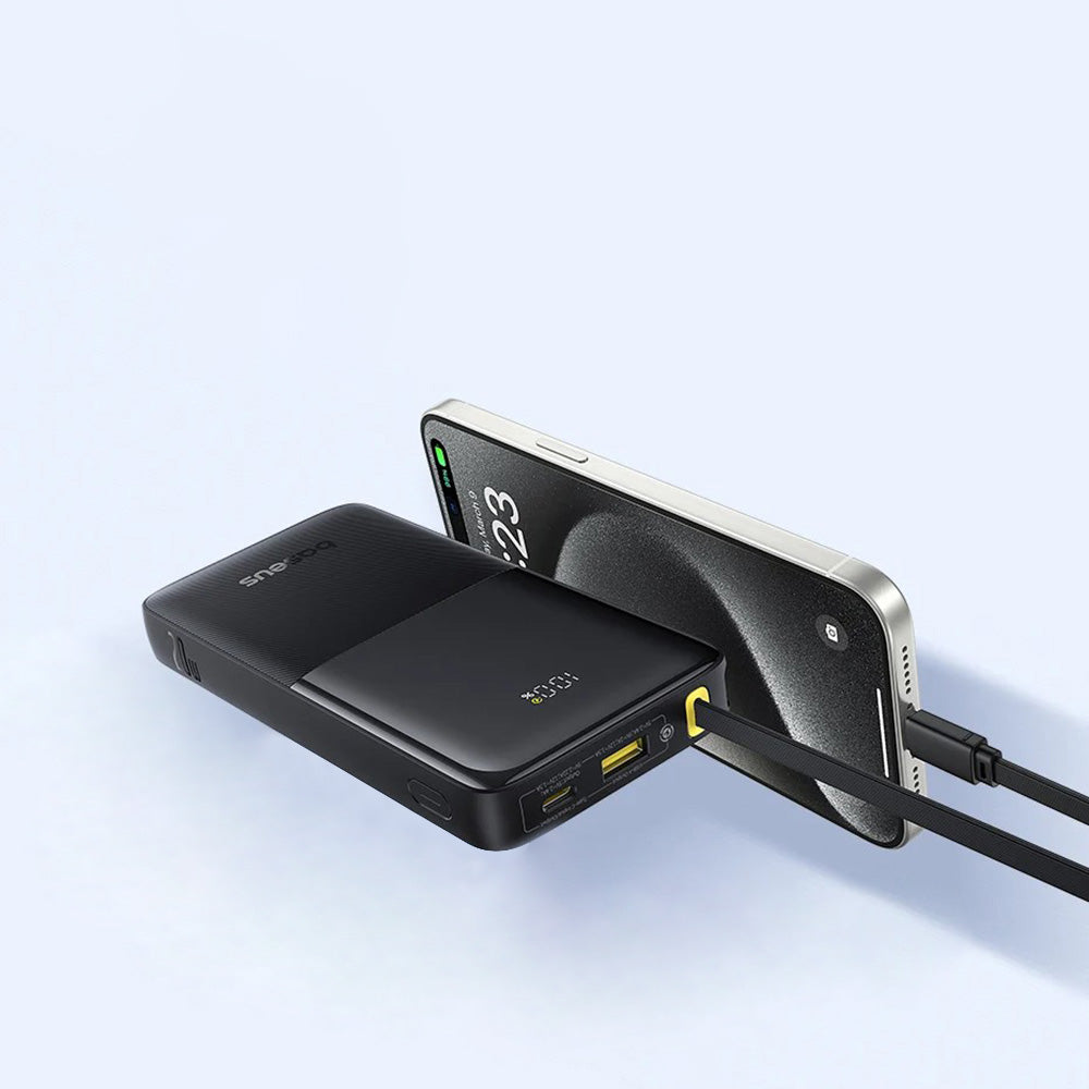 Extern batteri Baseus Bipow 2, 20000mAh, 20W, QC + PD, 1 x USB-A - 2 x USB-C, Svart P10077101113-01