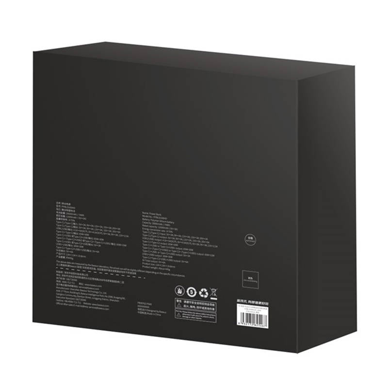 Extern batteri Baseus Blade HD, 20000mAh, 100W, QC + PD, 2 x USB-A - 2 x USB-C, Svart PPBL000301