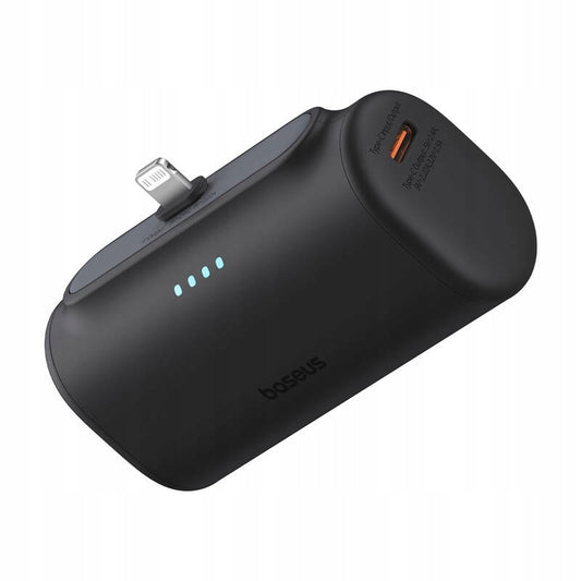 Extern batteri Baseus Compact, 5000mAh, 20W, PD, 1 x Lightning - 1 x USB-C, Svart P10068307113-00