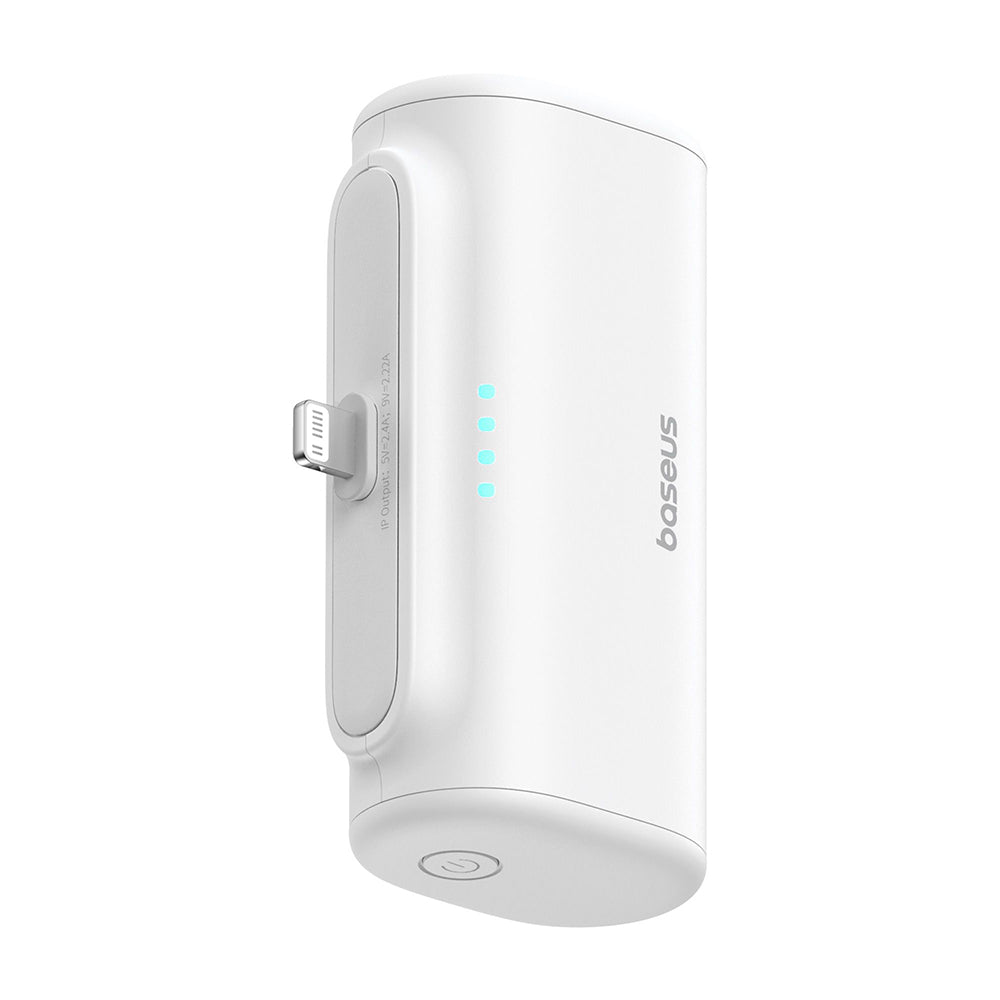 Extern batteri Baseus Compact, 5000mAh, 20W, PD, 1 x Lightning - 1 x USB-C, Vit P10068307213-00