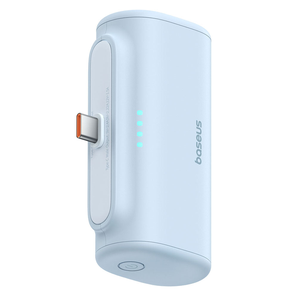 Extern batteri Baseus Compact, 5000mAh, 20W, PD, 2 x USB-C, Blå P10068306313-00