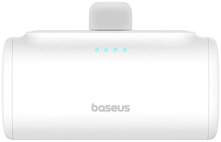 Baseus Compact External Battery, 5000mAh, 20W, PD, 1 x Lightning - 1 x USB-C, White P10068307213-00