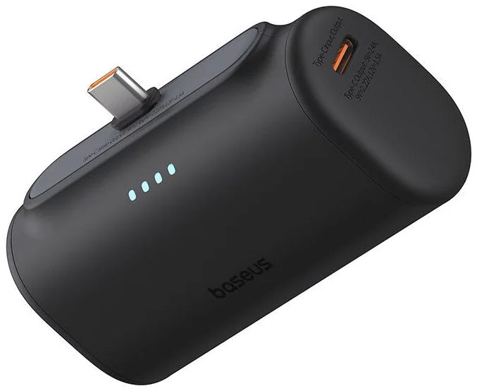 Baseus Compact External Battery, 5000mAh, 20W, PD, 2 x USB-C, Black P10068306113-00