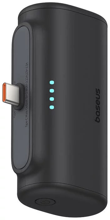 Baseus Compact External Battery, 5000mAh, 20W, PD, 2 x USB-C, Black P10068306113-00