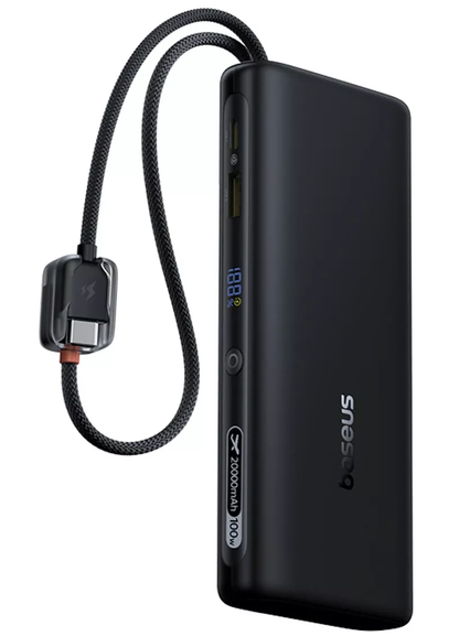 Extern batteri Baseus EnerFill FC41, 20000mAh, 100W, QC + PD, 1 x USB-A - 3 x USB-C, Svart E0028N03