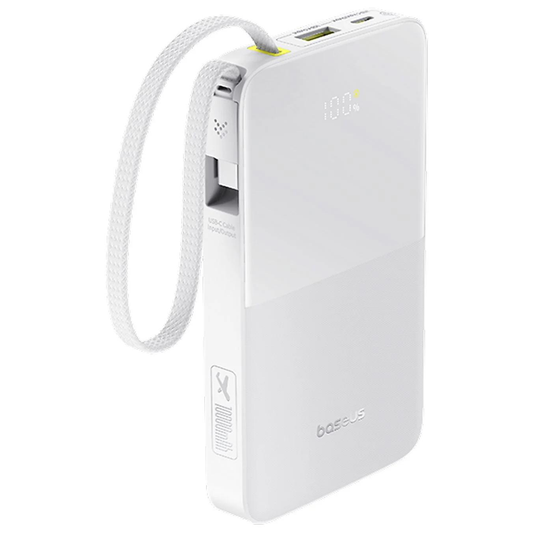 Extern batteri Baseus EnerFill Bipow2 Pro, 10000mAh, 22.5W, QC + PD, 1 x USB-A - 2 x USB-C, Vit E0027601