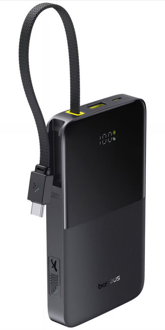 Extern batteri Baseus EnerFill Bipow2 Pro, 10000mAh, 22.5W, QC + PD, 1 x USB-A - 2 x USB-C, Svart E0027600