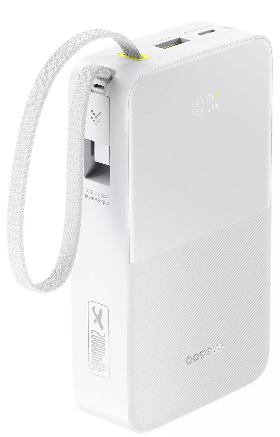 Extern batteri Baseus EnerFill Bipow2 Pro, 20000mAh, 22.5W, QC + PD, 1 x USB-A - 2 x USB-C, Vit E0027700