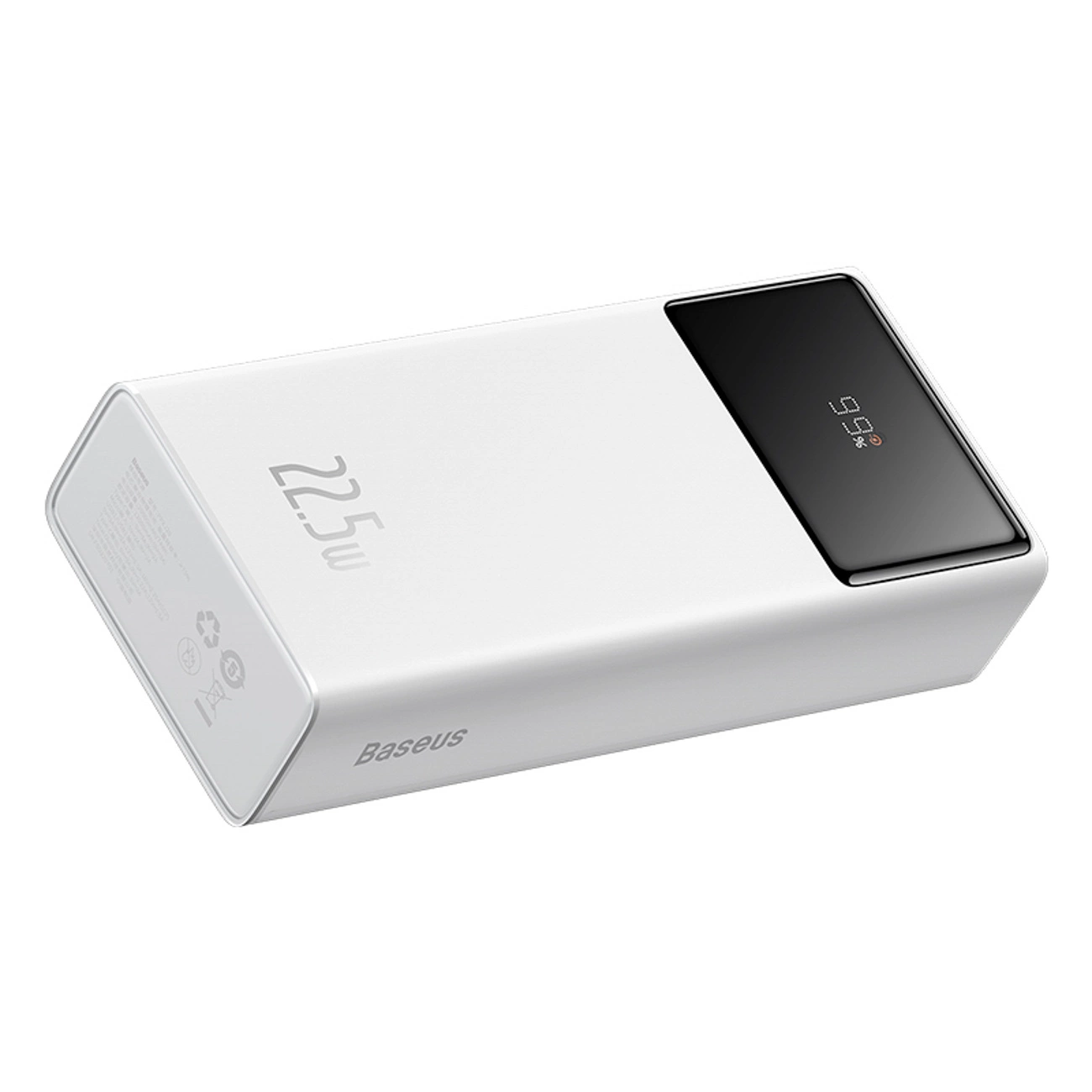 Baseus EnerFill FP41 External Battery, 30000mAh, 22.5W, QC + PD, 1 x USB-C - 2 x USB-A, White