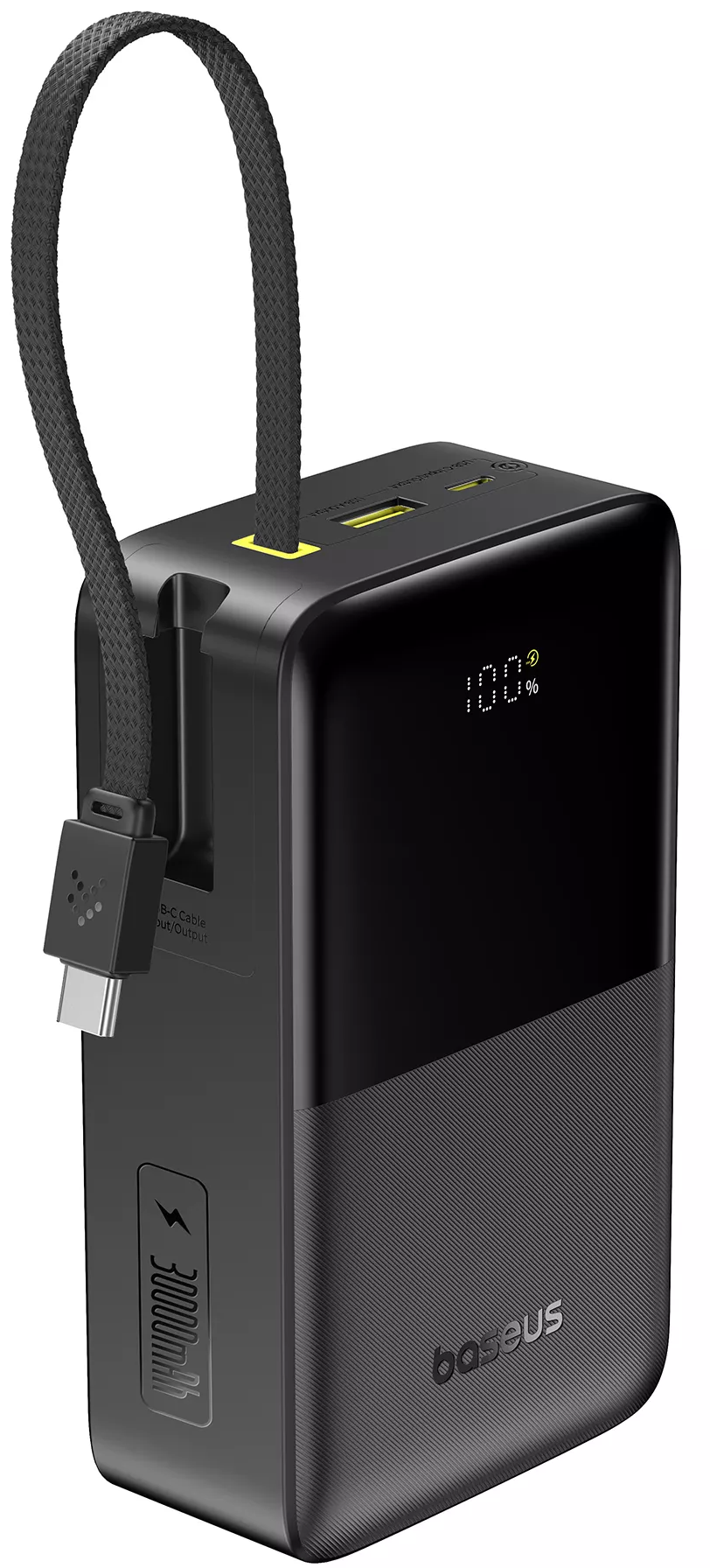 Extern batteri Baseus EnerFill Bipow2 Pro, 30000mAh, 22.5W, QC + PD, 1 x USB-A - 2 x USB-C, Svart E0028100