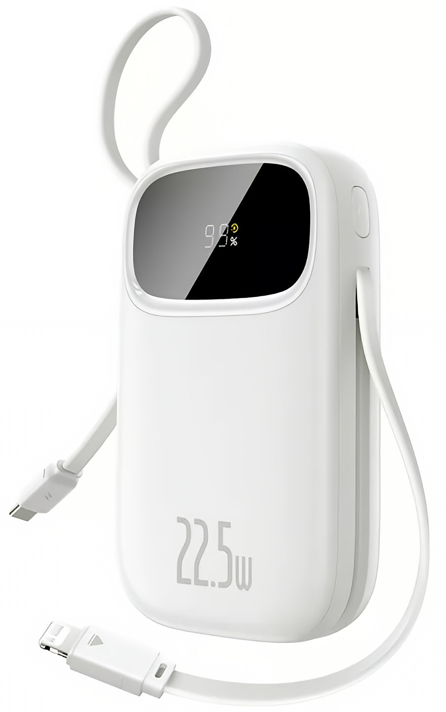 Externt batteri Baseus EnerFill FC31, 10000mAh, 22,5W, QC + PD, 1 x Lightning - 1 x USB-A - 2 x USB-C, Vit P10082106213-00