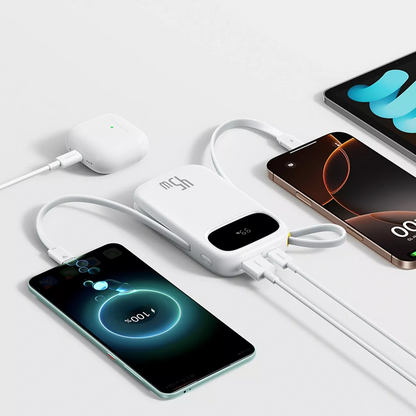 Externt batteri Baseus EnerFill FC31, 20000mAh, 45W, QC + PD, 1 x Lightning - 1 x USB-A - 2 x USB-C, Vit P10082105213-00