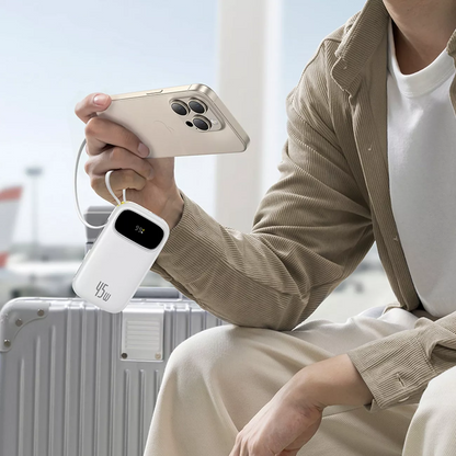 Externt batteri Baseus EnerFill FC31, 20000mAh, 45W, QC + PD, 1 x Lightning - 1 x USB-A - 2 x USB-C, Vit P10082105213-00