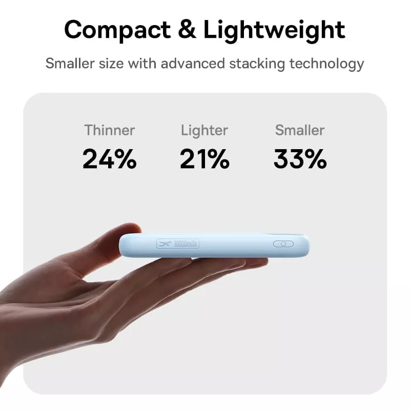 Externt Batteri Baseus EnerFill FC11, 10000mAh, 22.5W, QC + PD, 1 x Lightning - 1 x USB-A - 2 x USB-C, Svart E0027R04