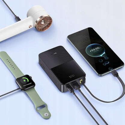 Extern batteri Baseus EnerFill Bipow2 Pro, 20000mAh, 22.5W, QC + PD, 1 x USB-A - 2 x USB-C, Svart E0027701