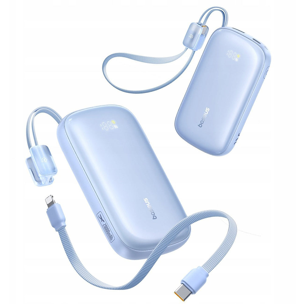 Extern batteri Baseus EnerFill FC21 Qpow 3 Ultra, 10000mAh, 22.5W, QC + PD, 1 x USB-A - 1 x USB-C, Blå E0027L03