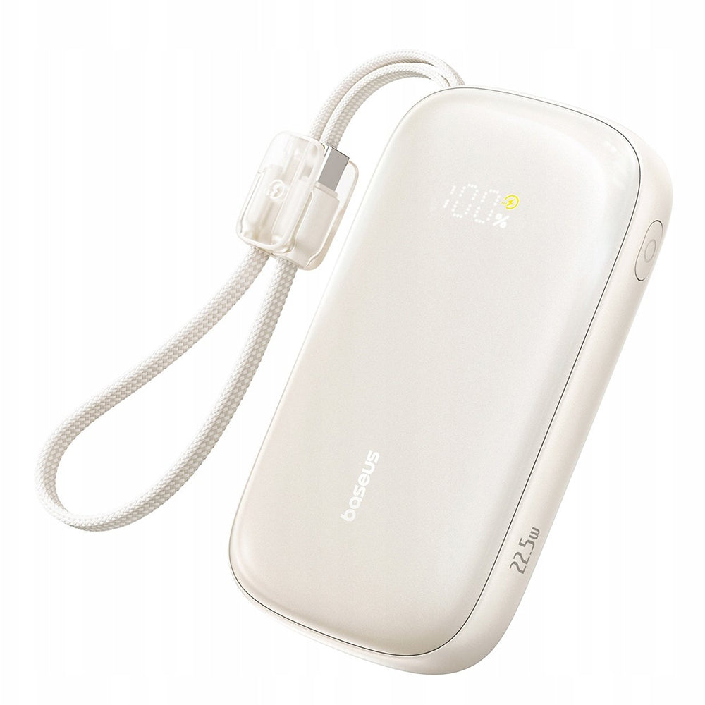 Extern batteri Baseus EnerFill FC21 Qpow 3 Ultra, 10000mAh, 22.5W, QC + PD, 1 x USB-A - 1 x USB-C, Beige E0027L01