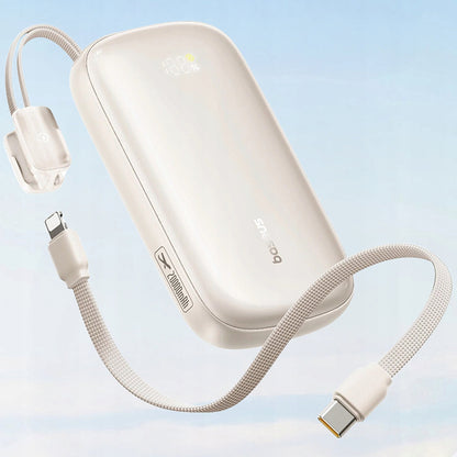 Extern batteri Baseus EnerFill FC21 Qpow 3 Ultra, 10000mAh, 22.5W, QC + PD, 1 x USB-A - 1 x USB-C, Beige E0027L01