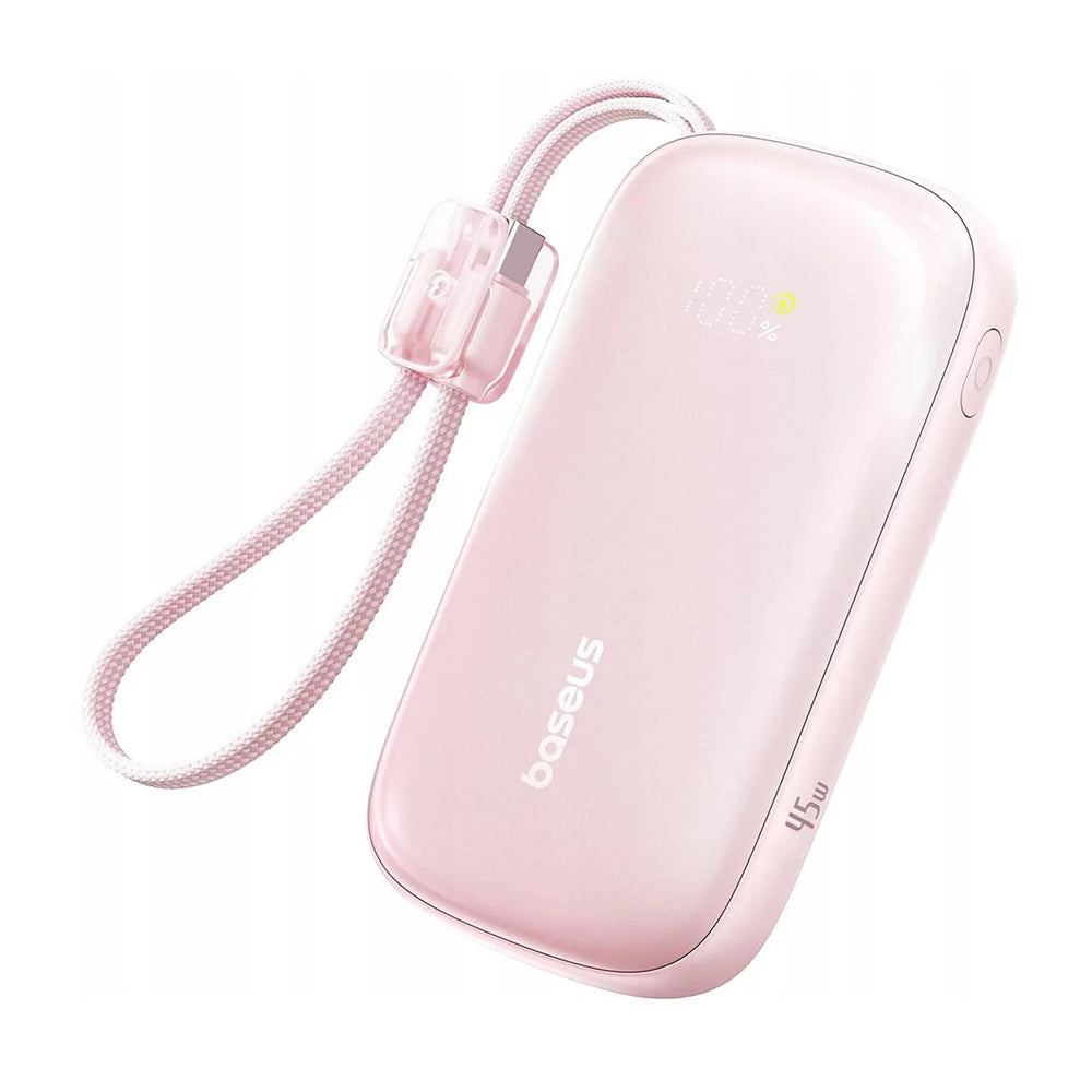 Extern batteri Baseus EnerFill FC21 Qpow 3 Ultra, 10000mAh, 45W, QC + PD, 1 x USB-A - 1 x USB-C, Rosa E0027Q02