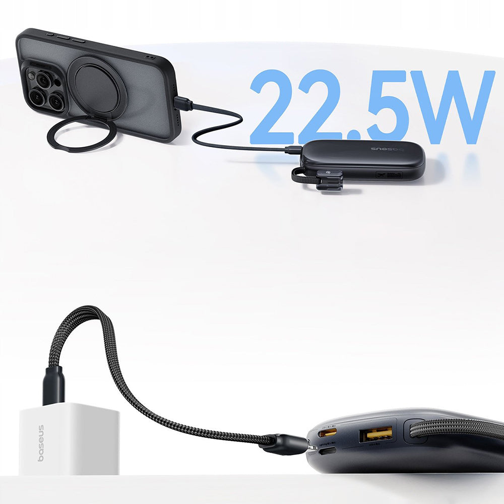 Extern batteri Baseus EnerFill FC21 Qpow 3 Ultra, 20000mAh, 22.5W, QC + PD, 1 x USB-A - 1 x USB-C, Rosa E0027M02