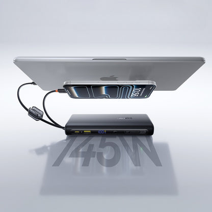 Externt Batteri Baseus EnerFill FC41, 25000mAh, 145W, QC + PD, 1 x USB-A - 3 x USB-C, Svart E0028H03