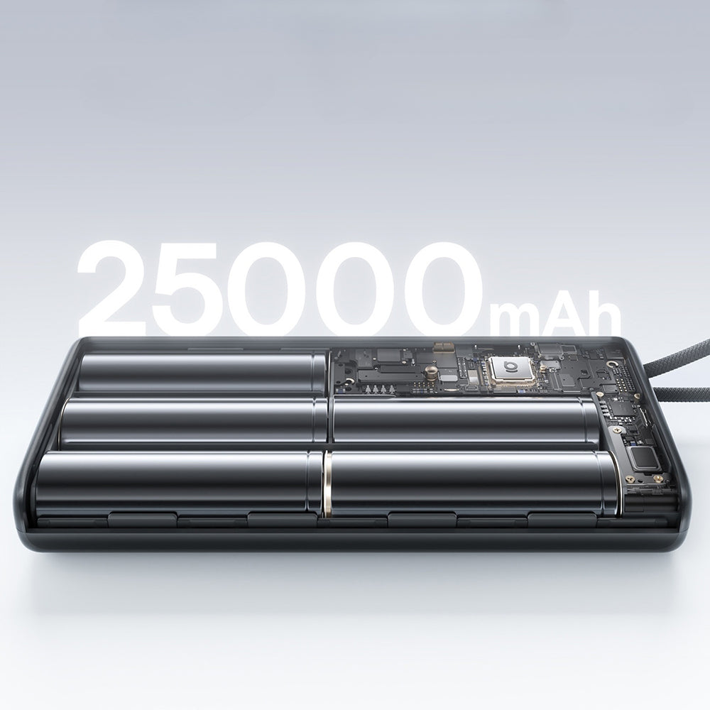 Externt Batteri Baseus EnerFill FC41, 25000mAh, 145W, QC + PD, 1 x USB-A - 3 x USB-C, Svart E0028H03