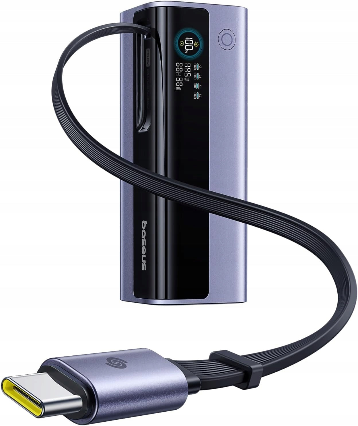 Extern batteri Baseus EnerGeek GR11, 20000mAh, 145W, QC + PD, 1 x USB-A - 3 x USB-C, Grå