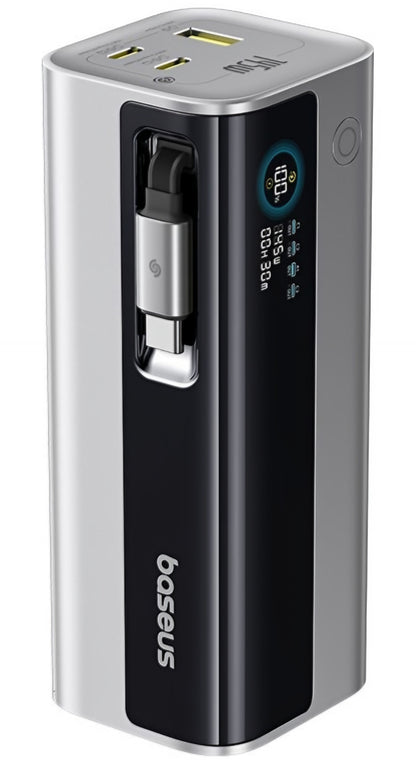 Externt Batteri Baseus EnerGeek GR11, 20000mAh, 145W, QC + PD, 1 x USB-A - 3 x USB-C, Silver E0027B02
