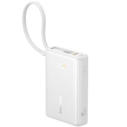 Extern batteri Baseus PicoGo, 10000mAh, 45W, QC + PD, 1 x USB-A - 2 x USB-C, Vit P10076803213-00