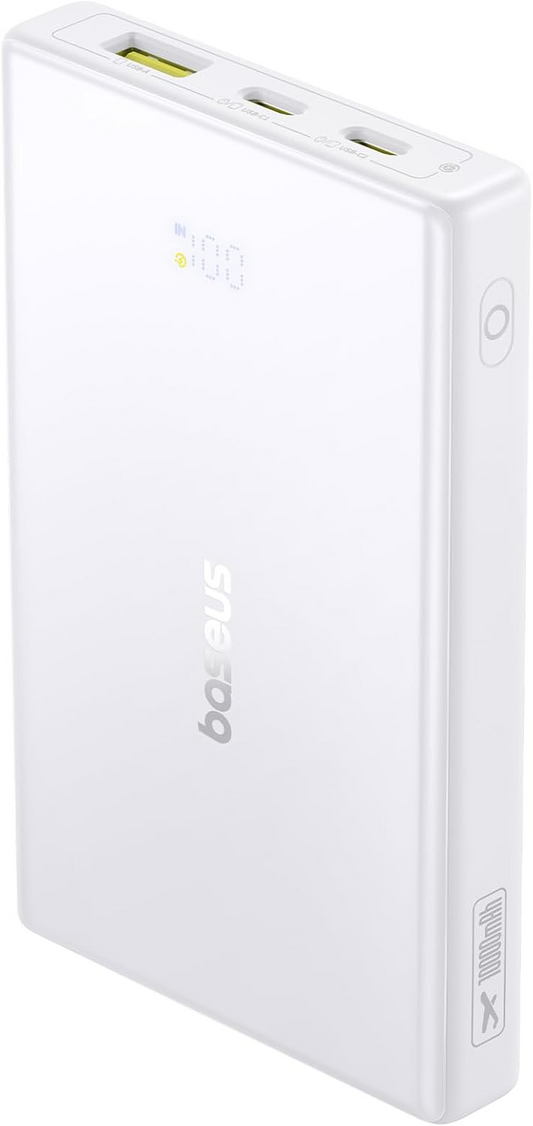 Extern batteri Baseus PicoGo, 10000mAh, 20W, QC + PD, 1 x USB-A - 2 x USB-C, Vit P10076801213-00