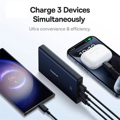Extern batteri Baseus PicoGo, 10000mAh, 20W, QC + PD, 1 x USB-A - 2 x USB-C, Svart P10076801123-00