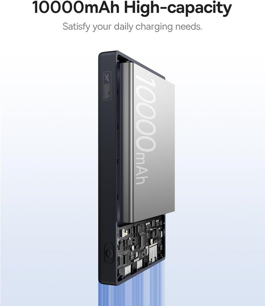 Extern batteri Baseus PicoGo, 10000mAh, 20W, QC + PD, 1 x USB-A - 2 x USB-C, Vit P10076801213-00