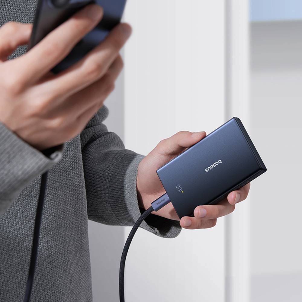 Extern batteri Baseus PicoGo, 10000mAh, 20W, QC + PD, 1 x USB-A - 2 x USB-C, Svart P10076801123-00
