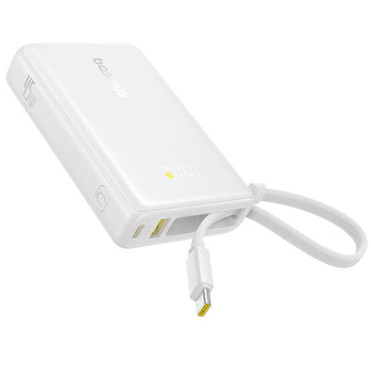Extern batteri Baseus PicoGo, 10000mAh, 45W, QC + PD, 1 x USB-A - 2 x USB-C, Vit P10076803213-00