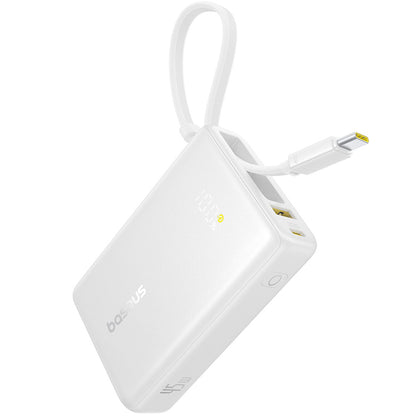 Extern batteri Baseus PicoGo, 10000mAh, 45W, QC + PD, 1 x USB-A - 2 x USB-C, Vit P10076803213-00