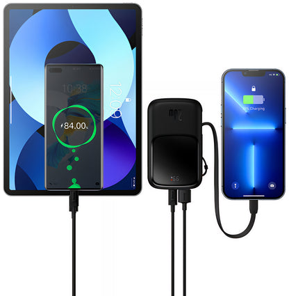 Extern batteri Baseus Qpow Pro, 20000mAh, 20W, QC + PD, 1 x Lightning - 1 x USB-A - 1 x USB-C, Svart PPQD060201