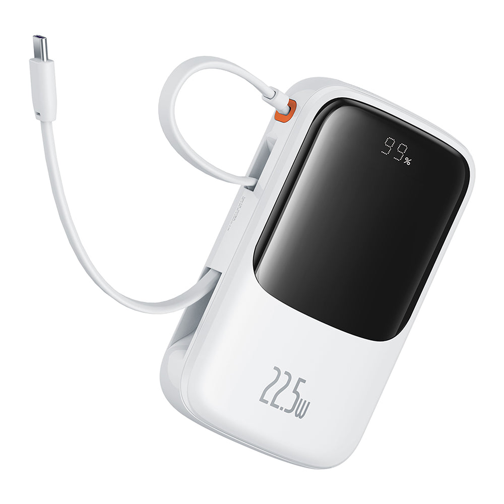 Extern batteri Baseus Qpow Pro+, 10000mAh, 22.5W, QC + PD, 1 x USB-A - 2 x USB-C, Vit P10067101213-00