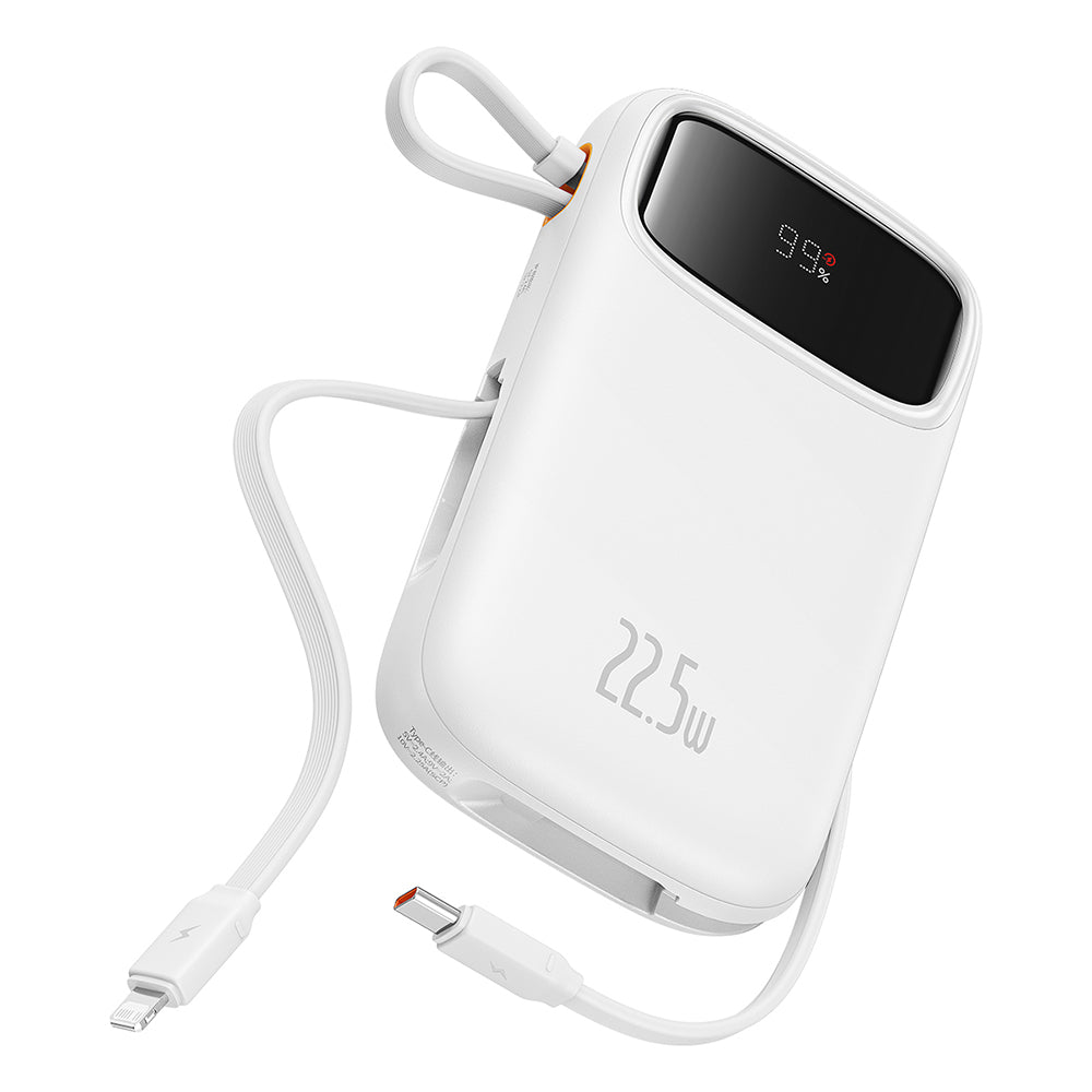 Extern batteri Baseus Qpow2, 20000mAh, 22.5W, QC + PD, 1 x Lightning - 1 x USB-A - 2 x USB-C, Vit P10055002223-00